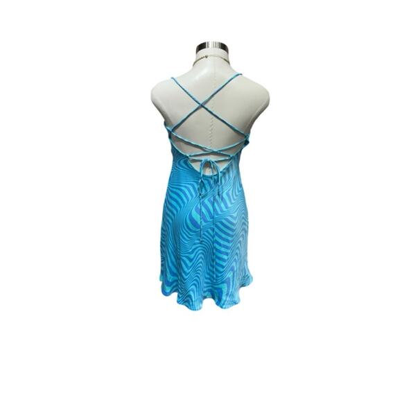 Zara Elegant Blue Women's Dress NWOT Size Small - Picture 3 of 7